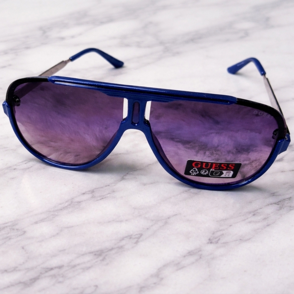 ⚡️Flash Sale⚡️GUESS GO00060 Blue Aviator Sunglasses | Men’s Large Fit | 64mm